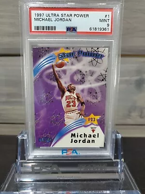 1997 Ultra STAR POWER #1 Michael Jordan PSA 9 Mint (BRAND NEW SLAB!) Bulls • $119.99