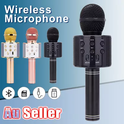 Samsung Speaker Android IPhone Q9 Wireless Microphone KTV Bluetooth 4.0 Karaoke • $19.99