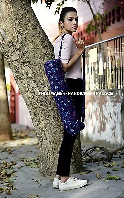 Mandala Yoga Mat Carry Bag With Shoulder Strap Large Indian Carrier Bag • $42.89