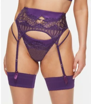 Ann Summers The Headturner Waspie Suspender Belt S 8-10 Indigo New Tags • £9.75