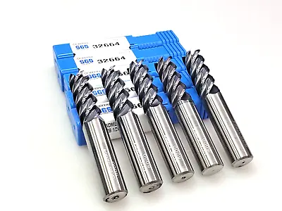 $179.50 • Buy Kyocera SGS 1/2  X 1/2  X 1-1/4  X 3  SQ Solid Carbide End Mill 32664 (Lot Of 5)