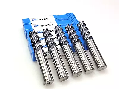 Kyocera SGS 1/2  X 1/2  X 1-1/4  X 3  SQ Solid Carbide End Mill 32664 (Lot Of 5) • $179.95