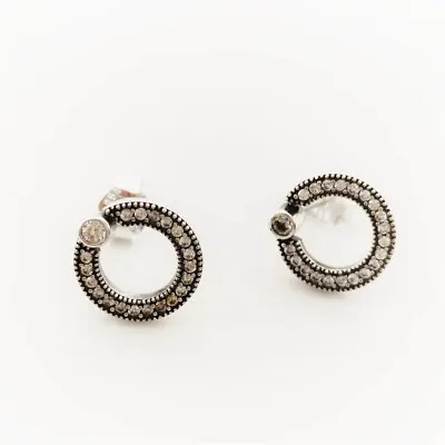 $19.99 • Buy Pavé & Logo Circle Reversible Stud Earrings
