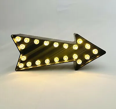 Black Marquee 3D Light Arrow Sign 11x4.5 Inch 2.5inch Thick Battery Operated  • $12.88