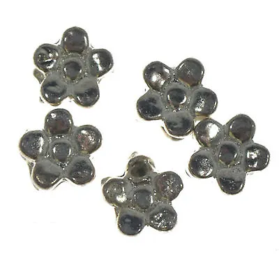 £1.69 • Buy 50 Silver Plated Tibetan Metal Flower Spacer Beads 5mm Jewellery Making Craft