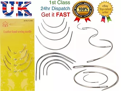 £3.29 • Buy Hand Sewing Needles Curved Repair Upholstery Craft Knit Quilting Needle 4Pcs