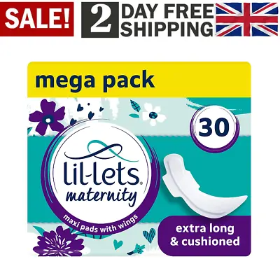 £8.08 • Buy Lil-Lets Maternity Pads Extra Long Maxi Thick Towels X 10 Count (Pack Of 3)