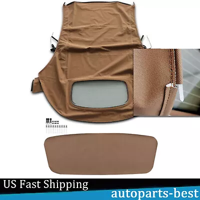 Convertible Soft Top For Volkswagen Beetle 2003-10 With Heated Glass Window Tan • $475.99