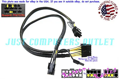 🔥 18  Rosewill PHOTON Series 12-Pin ATX To Dual (6+2) Pin PCI-E Power Cable • $18.99