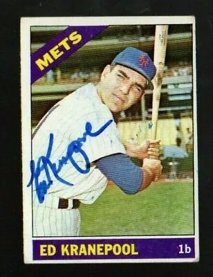 Ed Kranepool 1966 Topps Authentic Autographed Card Mets • $9.99
