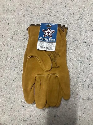 North Star Made In USA Leather Strongman Gloves Size X-Large 1 Pr • $8.99