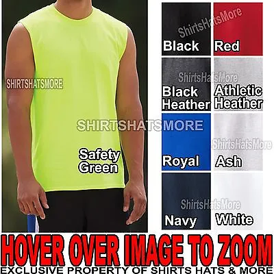 Jerzees Mens Sleeveless Tank Top Moisture Wicking T-Shirt Shooter S-XL 2XL 3XL • $11.90