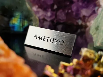 Amethyst Gem Display Name Plate - Exhibit Artifact Label-museum Quality • $7.99