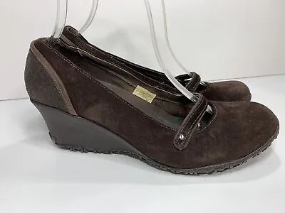 MERRELL PETUNIA Shoes 8.5 Brown SUEDE SHOES/SLIP ON/SLIDES/WEDGES/HEELS • $27