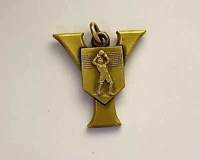 Basketball Medal Award Jewelry Pendant Vintage 1920s Art Deco Y Gold Sports • $15