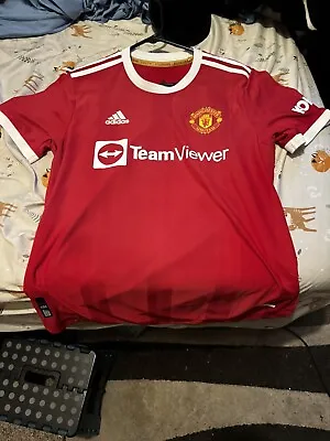 Adidas Authentic Manchester United 21/22 Home Soccer Jersey H31447 Sz Large • $37