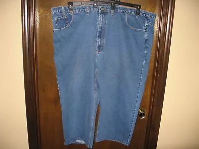 Mens Full Blue Long Length Denim Shorts Big And Tall Size 56 X 24 • $12.95