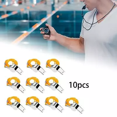 10x Sports Whistles Stainless Steel Whistle For Soccer Volleyball Survival • $17.75