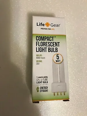 Compact Lantern FLS/E5w Fluorescent Flash Light Bulb U Bend Fits 4 Pin TL07-12 • $7.99