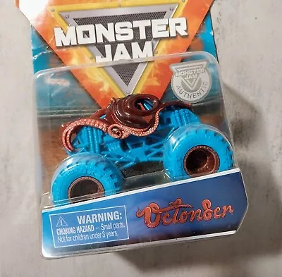 Hot Wheels MONSTER JAM Nitro Neon OCTON8ER W Bracelet & Poster Spin Master 1:64 • $19.99