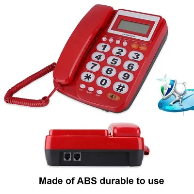 Desktop Corded Landline Telephone With Caller ID Display With Speakerphone F XAT • £24.85