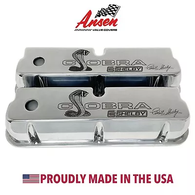 Ford 289 351W Carroll Shelby Cobra Tall Valve Covers - Polished PREMIUM SERIES • $399