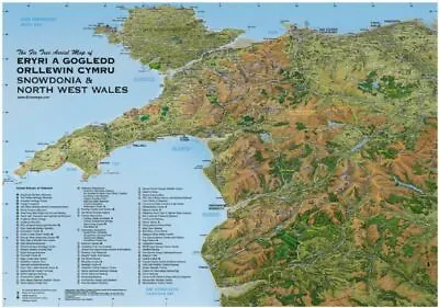 Snowdonia National Park & North West Wales Map - Flat Map - Paper Edn • £11.99