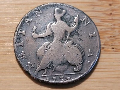 £2.45 • Buy Old Coin. 1737, George II, Copper Half Penny. Reasonable Condition.