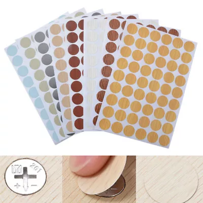 1 Sheet PVC Self Adhesive Stick On Furniture Sticker Screw Hole Covers Cap • £2.22