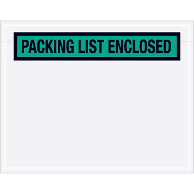 Green Envelopes -  Packing List Enclosed  (7  X 5 1/2  1000/Case) • $68.50