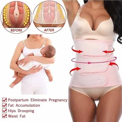 Women C Section After Birth Belt Back Support Belly Wrap Maternity Body Shaper • £22.79