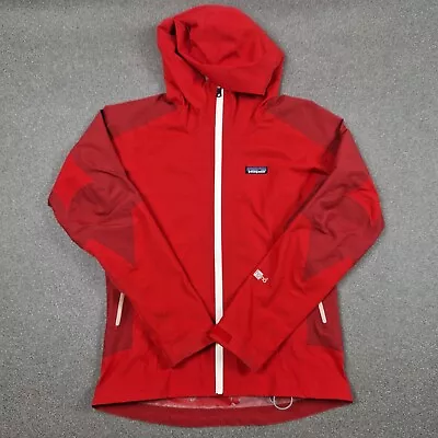 Patagonia Jacket  Womens Small Red H2no Torrentshell Hooded Rain Coat Walking • $42.33