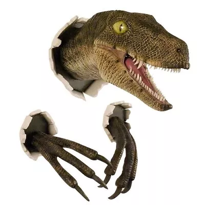 Dinosaur Wall Mounted Head Latex Tyrannosaurus Head Sculpture Animal Heads Wa... • $34.15