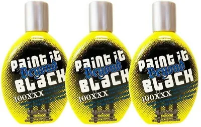 PAINT IT BEYOND BLACK 100x Bronzer Tanning Lotion LOT Of 3 By Millennium Tanning • $68.95