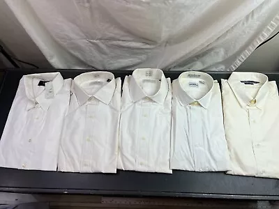 LOT OF 5 MENS LONG SLEEVE DRESS SHIRTS Polo Saks Fifth Avenue Claymore Ike Behar • $50