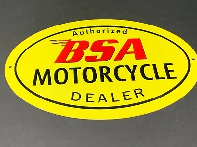 Vintage Bsa Motorcycle Dealer 12  Metal Gasoline Oil Sign Birmingham Small Arms! • $66.71