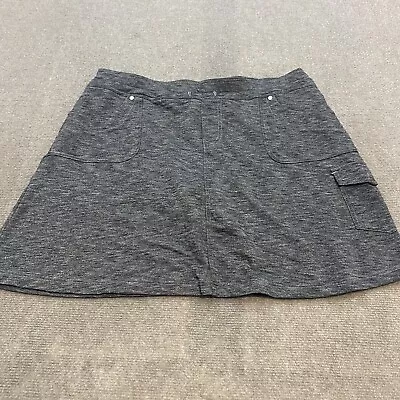 KUHL Skirt Women's Large Gray Active A-Line Stretch Pockets Outdoor Hiking Lined • $22.45