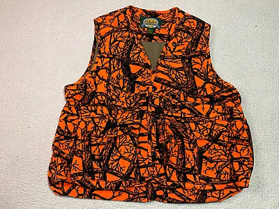 $59.99 • Buy Cabela's Hunting Vest Mens XL Seclusion Blaze Orange Heavy Fleece Lined