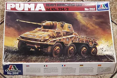 ITALERI 1/35 PUMA Heavy Armored Car Sd.Kfz.234/2 #202 New Open Box • $28