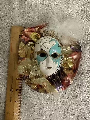 Painted Ceramic Mask Mardi Gras Wall Art 6  • $14.99