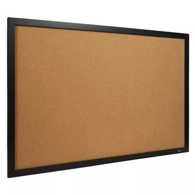 Quartet Cork Bulletin Board 24  X 36  Black Frame (23006WM) Free Shipping • $19.99