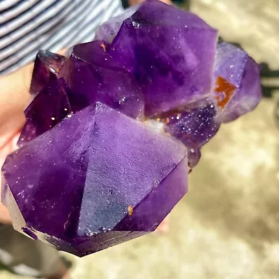 1.66LBNatural Amethyst Rough Stone Uruguay Amethyst Cluster Block Amethyst Hol • $0.99