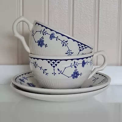 Pair Of Vintage  Denmark  By Mason's / Furnivals Cups & Saucers - P&P Included • £15.95