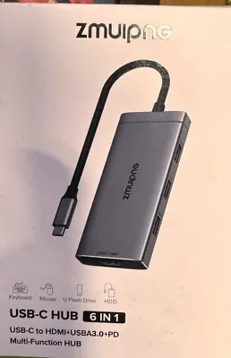 4K USB C Hub Adapter For MacBook Air USB C HDMI  6 In 1 USBC HDMI Type C • $9.99