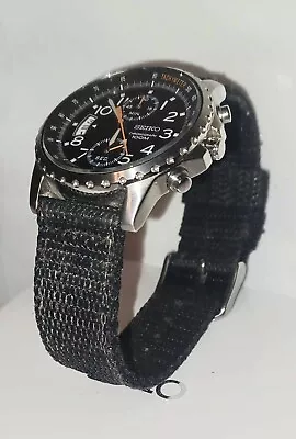 SEIKO Chronograph 100M 7t94-0ah0 Tachymeter Waterproof Men's Watch Quartz • $149.95