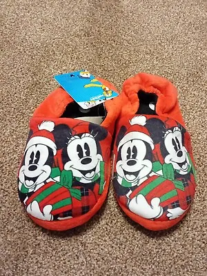 £11.99 • Buy Kids Mickey Mouse Slippers Boys Girls Disney Christmas Slippers Minnie Mouse