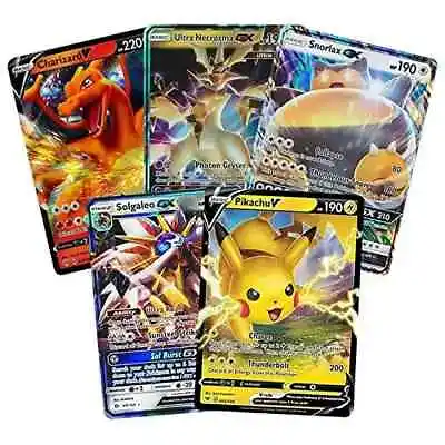 Pokémon TCG 5 Oversized Card Lot Jumbo Ultra Rare Promo EX GX Mega V Vmax [NM] • $14.99