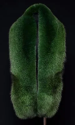 Royal Saga Furs Emerald Green Fox Massive Handmade Stole Boa Shoulder Wrap 70  • $291.44