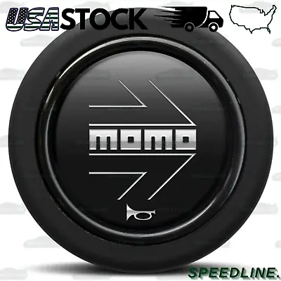 New MOMO Steering Wheel Horn Button Black / Silver Sport Competition Tuning 59mm • $22.99