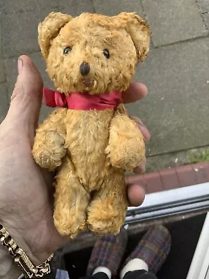 Vintage Straw Filled  Golden Mohair  Miniature Teddy Bearpedigreechad Valley ? • £14.99